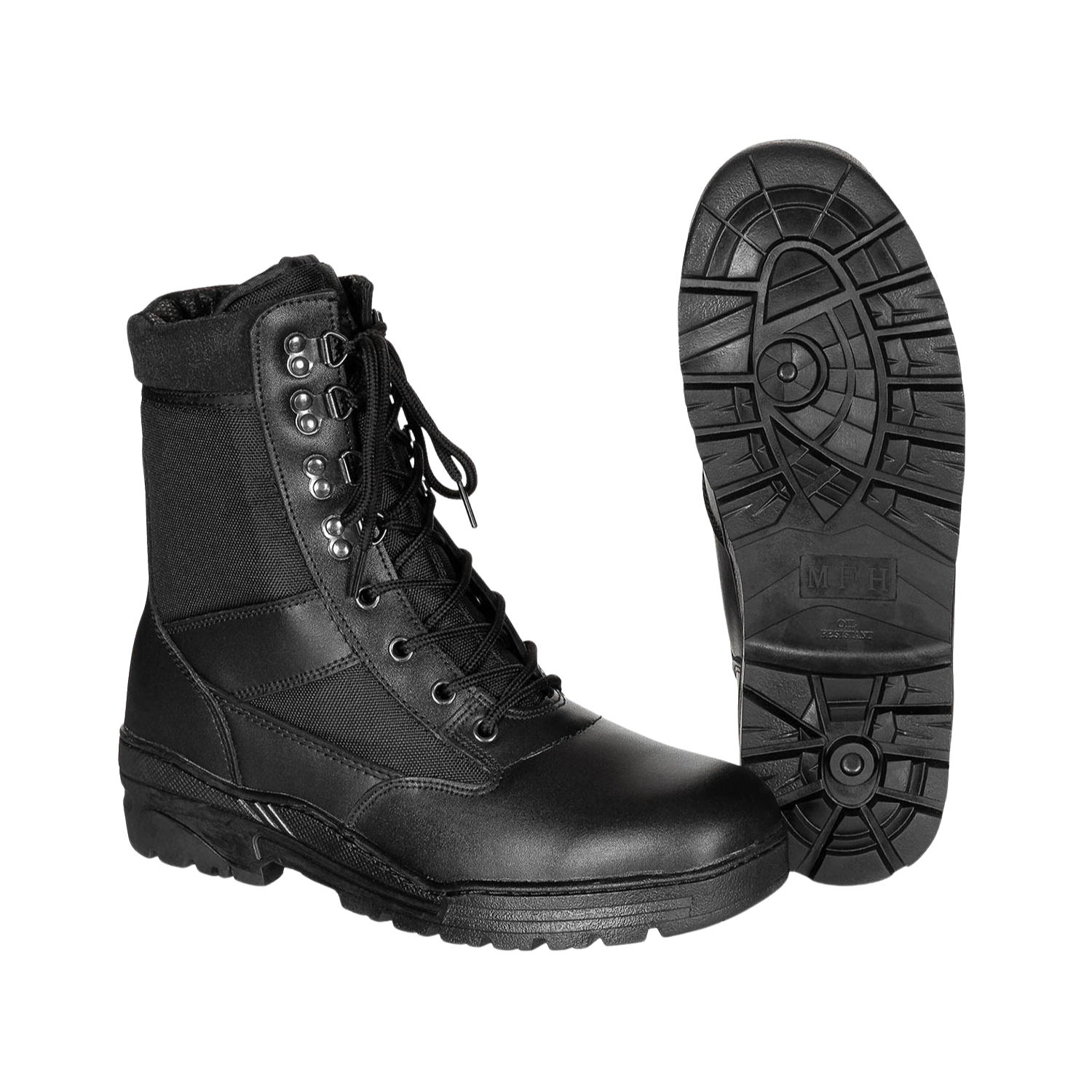 Stiefel, "Security", schwarz, 8-Loch, Gummisohle