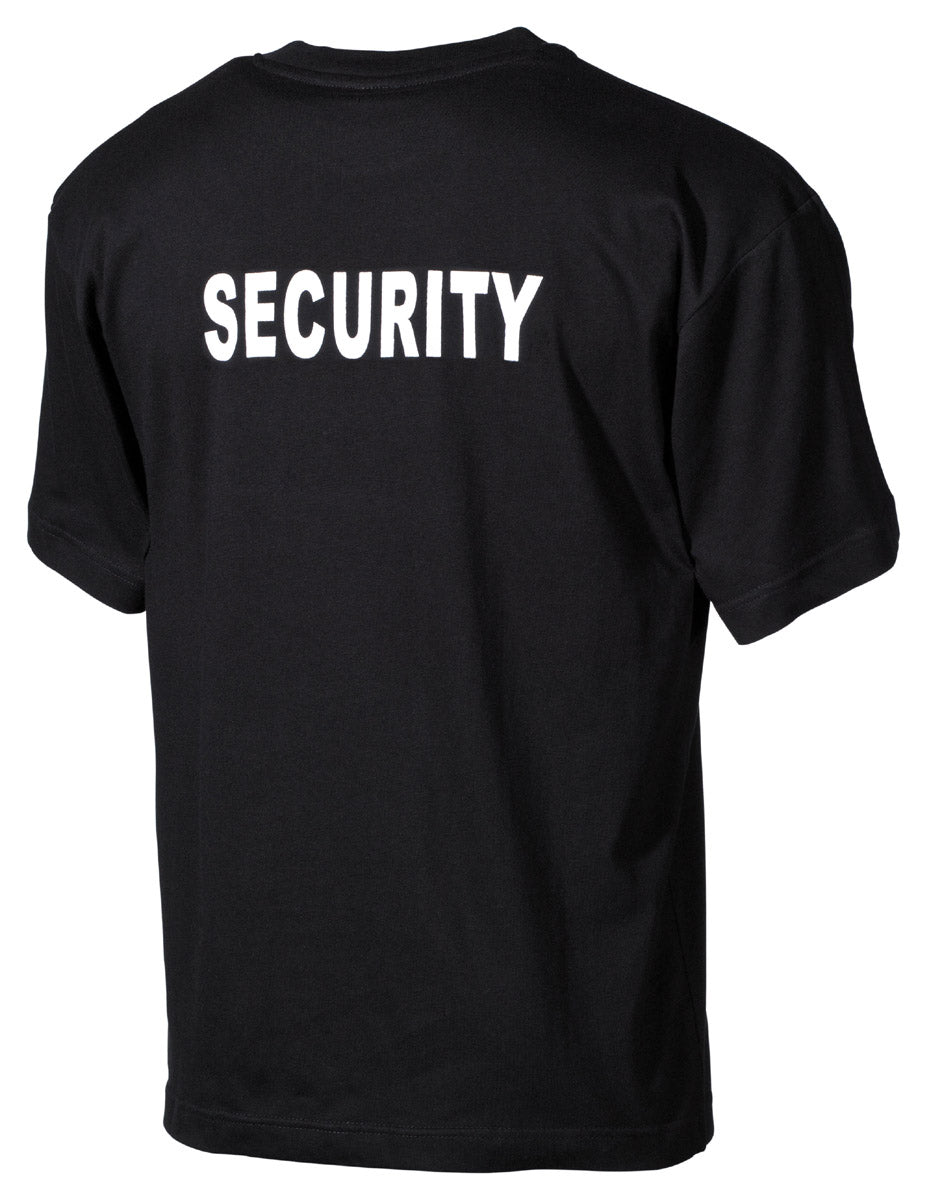 T-Shirt, schwarz, "Security", bedruckt