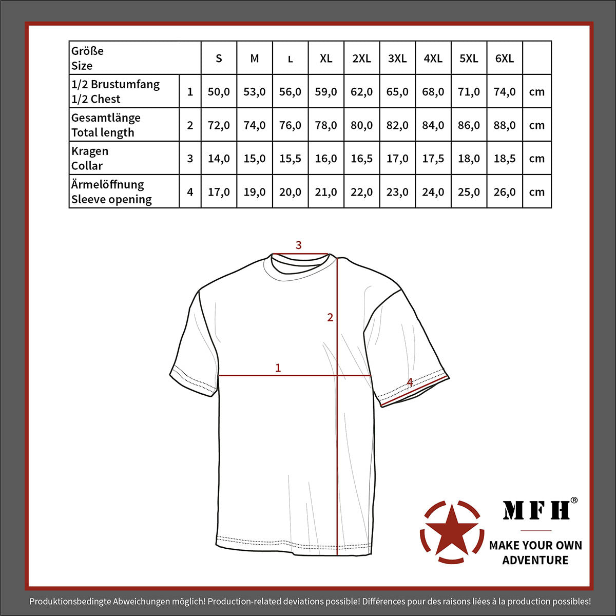 T-Shirt, blau, "Security", bedruckt