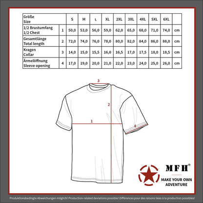 T-Shirt, blau, "Security", bedruckt