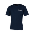 T-Shirt, blau, "Security", bedruckt