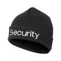Rollmütze, Polyacryl, schwarz, silber bestickt,"Security"