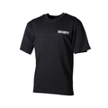 T-Shirt, schwarz, "Security", bedruckt