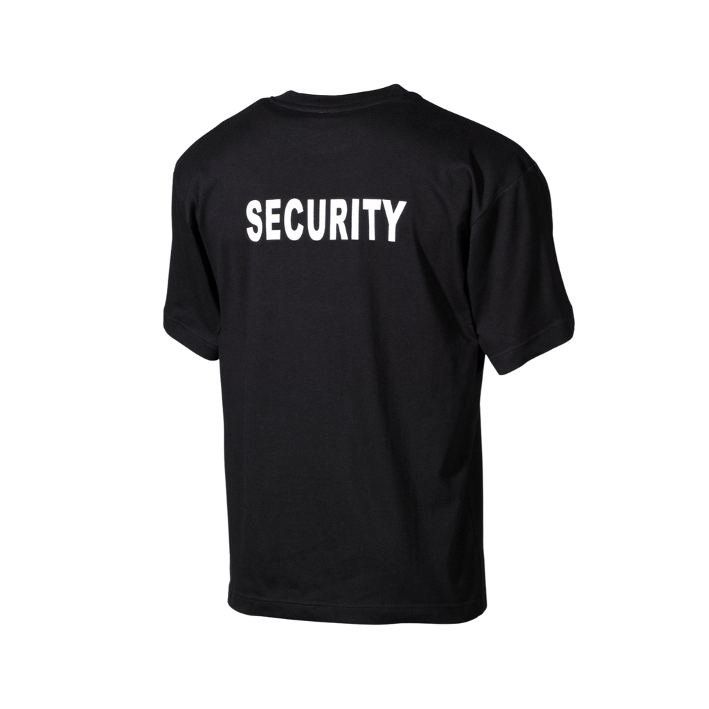 T-Shirt, schwarz, "Security", bedruckt