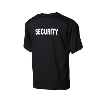 T-Shirt, schwarz, "Security", bedruckt